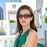 Gafas de sol de mujer de moda redondas con contraste de color, retro ovaladas, lentes transparentes degradadas UV400, gafas de sol modernas estilo punk para hombre