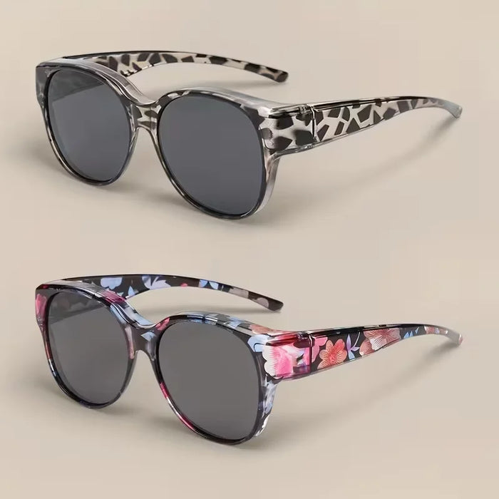 Lot de 2 lunettes à grande monture tendance, convenant aux hommes et aux femmes pour la décoration extérieure