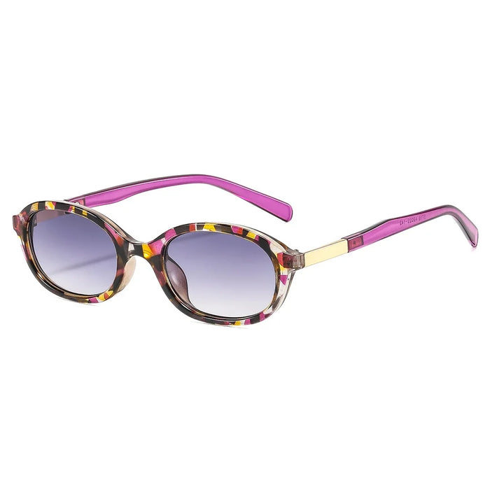 Retro Small Oval Sunglasses Women Men Rivets Shades Fashion Eyewear Luxury Sun Glasses UV400 Brand Oculus Female Gafas
