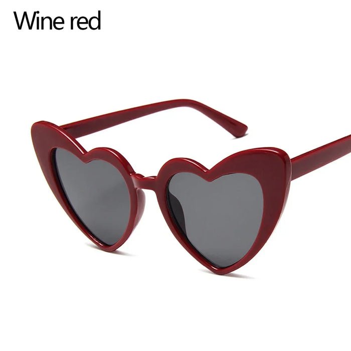 1PC Luxury Heart Shaped Sunglasses Big Frame Love Effect Sun Glasses Retro Women  lana del rey Eyewear UV400 Protection