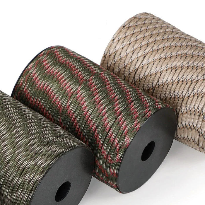 100M/50M 550 Military Standard 9-Core Paracord Rope 4mm Outdoor Parachute Cord Survival Umbrella Tent Lanyard Strap