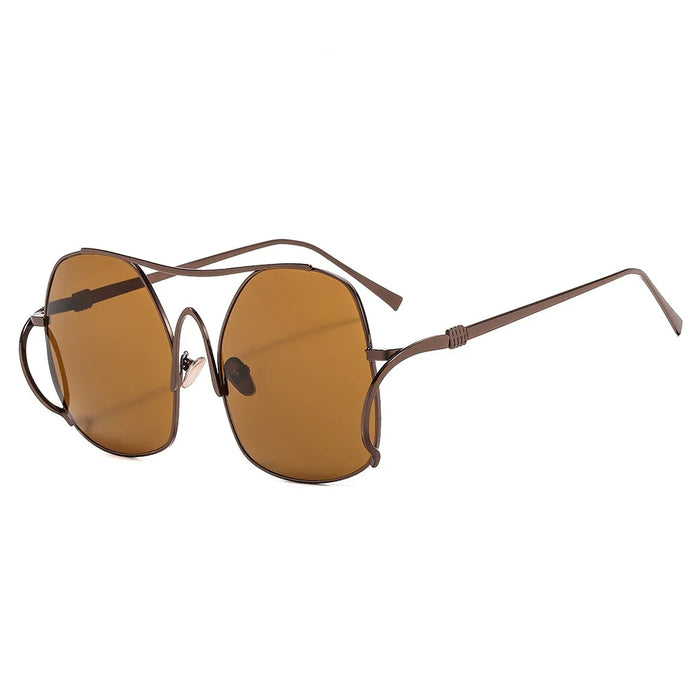Nouvelles Lunettes de Soleil Ovales de Luxe à Dégradé pour Femmes 2025 Personnalité Double Pont Cadre Design Avancé Lunettes Hommes Tous Styles UV400