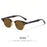 HBK Classic Men's Small Round Sunglasses Semi Frameless Metal Frame Design Sun Glasses Women's Business Outdoor Driving Eyewear
