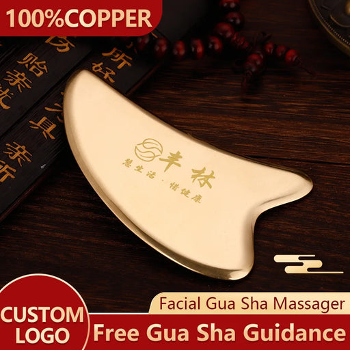 Outil de massage facial gua sha outil de beauté du visage instrument oculaire plaque de raclage en laiton instrument de beauté plaque de massage en métal
