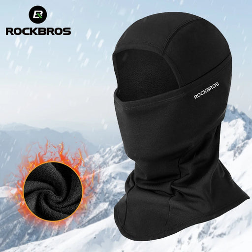 ROCKBROS Máscara facial completa, bufanda cálida de invierno, pasamontañas, forro de casco, pesca, esquí, senderismo, ciclismo, máscara transpirable cortavientos