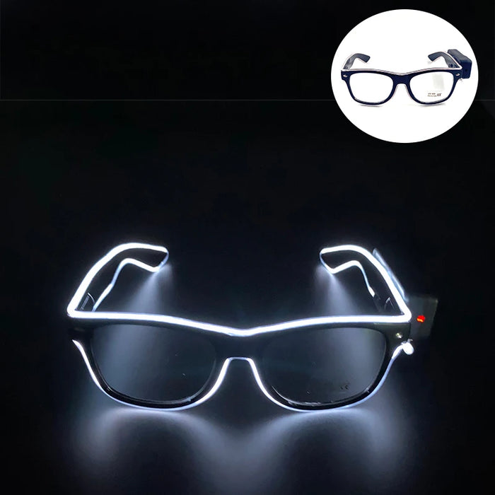 Nouvelles lunettes lumineuses LED sans fil pour festival, rave, soirée, lunettes de soleil mosaïque lumineuses néon, lunettes de club disco