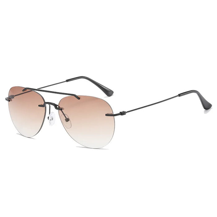 MODFANS Sunglasses Presbyopia Men's Distance And Near Dual-use Double Light Presbyopia Glasses Rimless Sun Glasses UV Protection