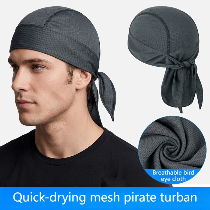 KoKossi Summer Breathable Mesh Hat Quick-dry Headscarf Sun Protection Sweat-wicking Sports Outdoor Riding Cycling Headband