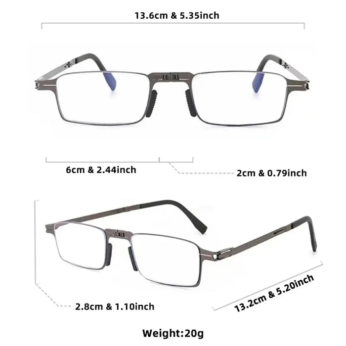 Mini Lighter Size Folding Reading Glasses Men Women Pocket Foldable Presbyopic Eyeglasses Anti Blue Light Hyperopia Glasses Eyes