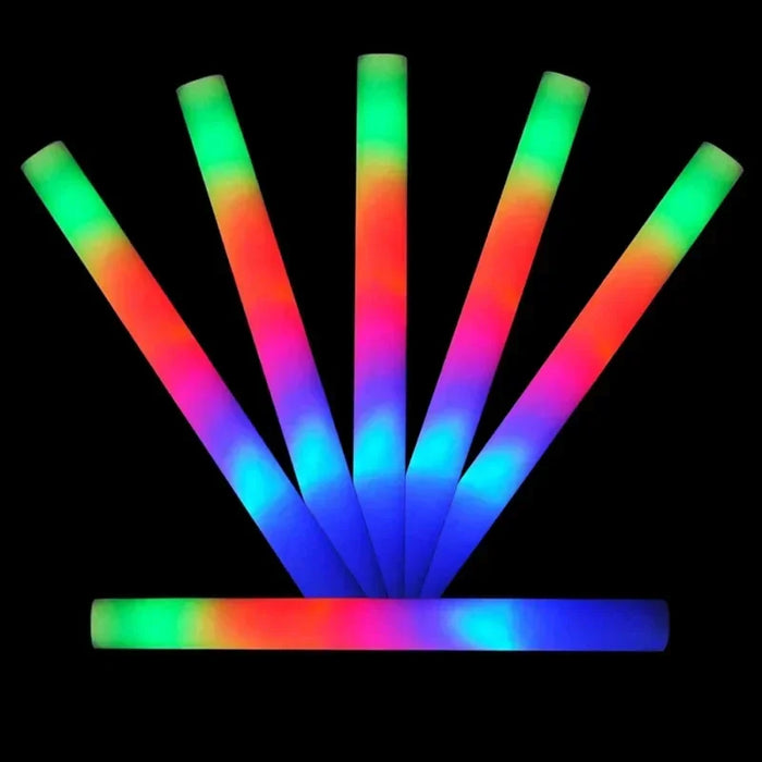 40 varitas de espuma LED luminosas, varitas luminosas de esponja, luz nocturna, suministros para fiestas de brillo para bodas, cumpleaños, raves, conciertos