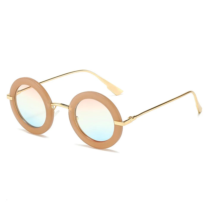 Retro Round Sunglasses Women INS Popular Style Fashionable Show Sun Glasses Unique Personality Outdoors Holiday Shades