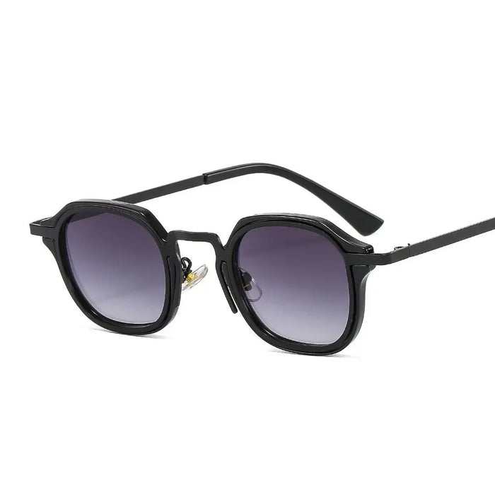 Fashion Small Square Sunglasses for Women Men Retro Tea Brown Punk Shades Vintage Trendy Driving Sun Glasses