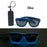 Lunettes lumineuses pour artistes de boîte de nuit Lunettes LED Fête Danse Rave Noël 6V LED Lunettes de soldat futuristes Lumières néon