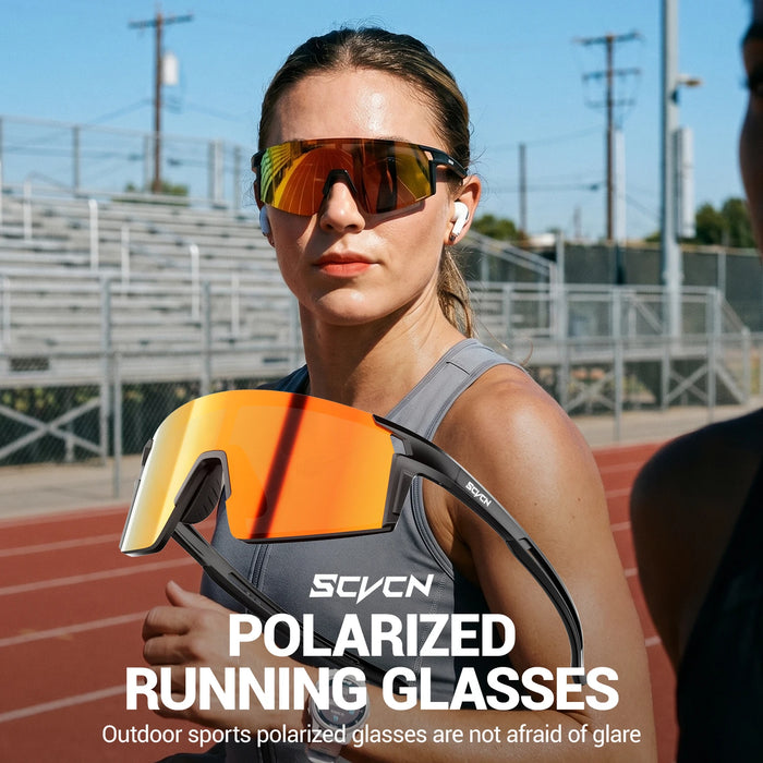 SCVCN Outdoor Sports Polarized Sunglasses Men Women UV400 Protection Eyewear Road Running Drving Fishing Goggles Cycling Glasses