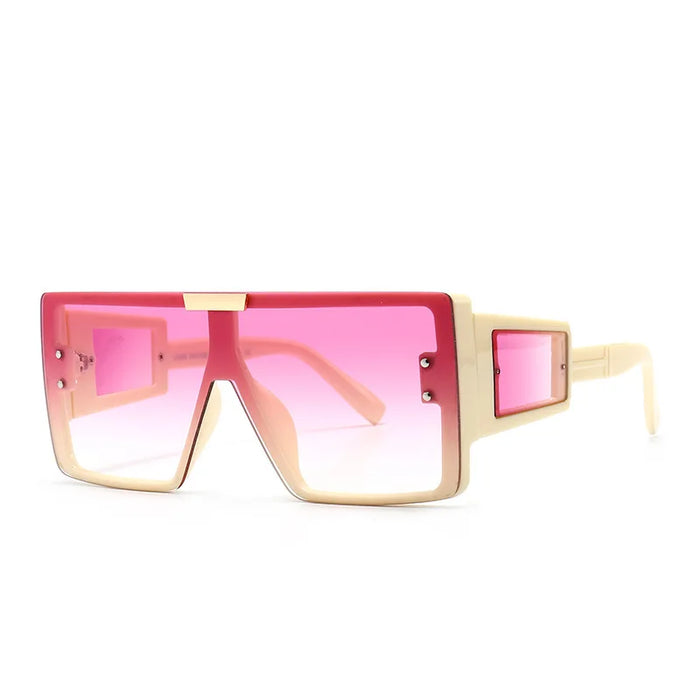 Gafas de sol con visera, máscara, para mujeres y hombres, de gran tamaño, a prueba de viento, estilo punk, montura cuadrada grande, gafas deportivas UV400 Oculos