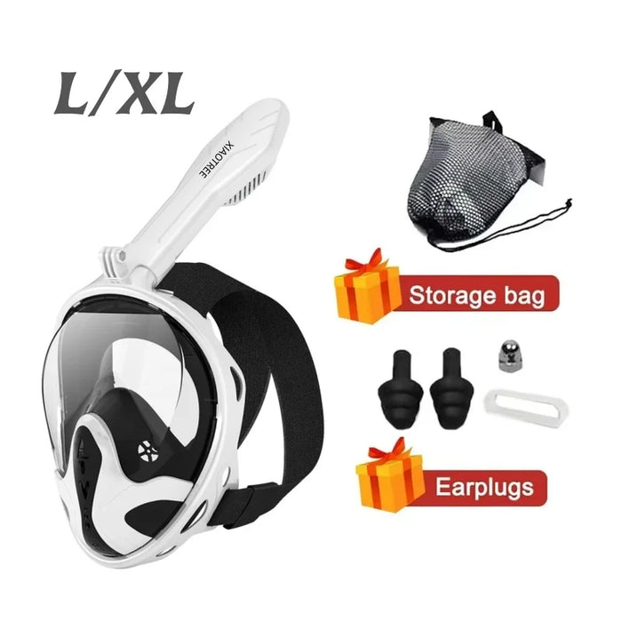 Professional Snorkeling Diving Mask Underwater Scuba Full Face Snorkel Mask Anti Fog Goggles for Kids Adult Swimming Equipment