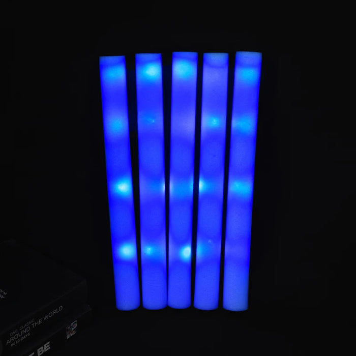 30Pcs RGB LED Glow Foam Stick Bulk Colorful LED Glow Sticks Cheer Tube Dark   Light Birthday Wedding Party Supplies