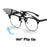 VIVIBEE Square Non Polarized Flip Up Clip On Sunglasses Dark Anti Glare Lens UV400 See Digital Screen Car Driving Sun Glasses
