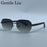 Gafas de sol pequeñas cuadradas sin montura para hombre 2026, de lujo, de diseñador, vintage, poligonales, rectangulares, con montura metálica dorada, estilo retro