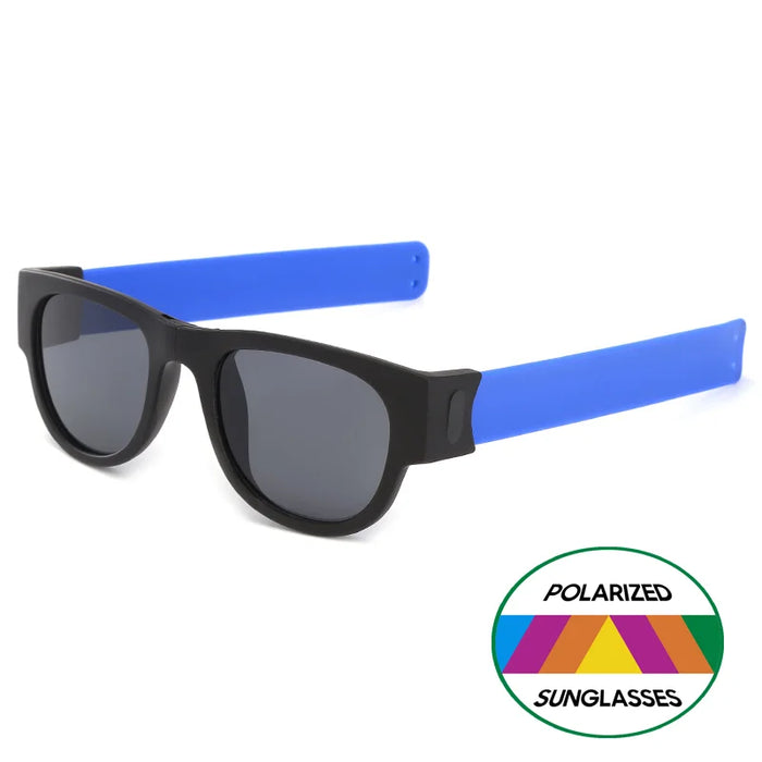 VIVIBEE Novelty Mirror Men Polarized Folding Sunglasses New Arrival Slap Sport Foldable Wristband Shades 2026 Trend Product