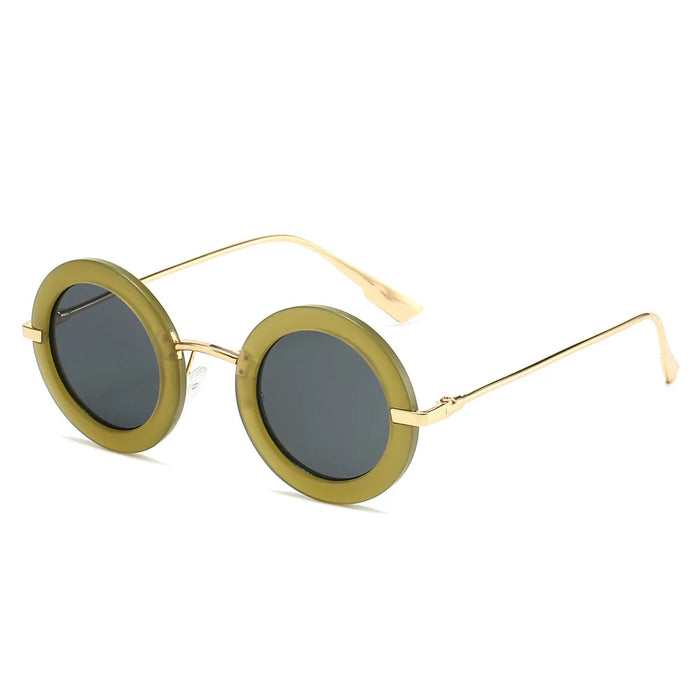 Retro Round Sunglasses Women INS Popular Style Fashionable Show Sun Glasses Unique Personality Outdoors Holiday Shades