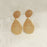 YTJX  Women's Piercing Earring  18K  Copper Gold Plated Hollow out Long Pendant Water Drop Jewelry  Accessories For Christmas