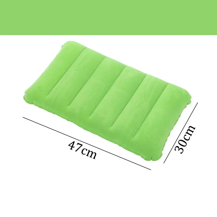 Almohadas con cojín de aire de 47x30cm, cojines de dormir para camping al aire libre, almohadas cuadradas plegables inflables, reposacabezas de avión, respaldo grande para viaje