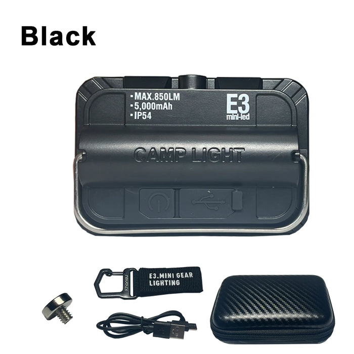 Luz de tienda de campaña LED de 5000 mAh Recargable para camping al aire libre Iluminación de emergencia Impermeable Lámparas nocturnas colgantes portátiles Iluminación de camping