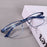 Lunettes de Lecture Anti-Lumière Bleue May Flower Homme Monture Métallique Prescription Avec Charnière à Ressort Cadre Bleu Pour Hommes +75+175