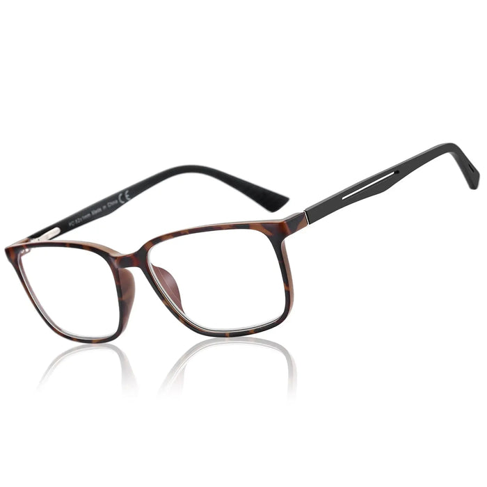 ZENOTTIC Square Prescription Glasses Anti Blue Light Photochromic Optical Eyeglasses with Myopia Hyperopia Progressive Lens