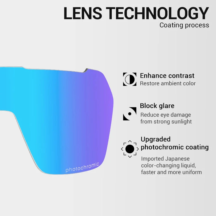 SCVCN Fashion Color Photochromic Cycling Glasses Outdoor Running Sunglasses Men MTB Cycling Sunglasses Women Road Bike Glasses