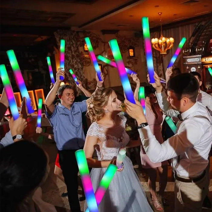 40 varitas de espuma LED luminosas, varitas luminosas de esponja, luz nocturna, suministros para fiestas de brillo para bodas, cumpleaños, raves, conciertos