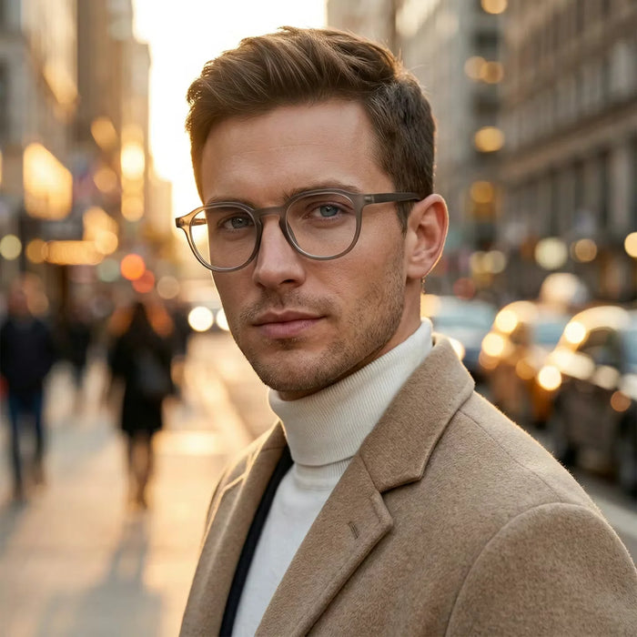 ZENOTTIC Gafas retro circulares anti luz azul Gafas de ordenador redondas con bloqueo de luz azul para unisex Moda 420007