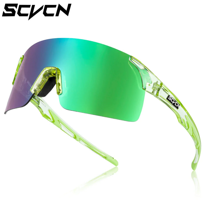 SCVCN New HD Cycling Sunglasses Sports Running Glasses Men's Women Mountain Bicycle Glasses Outdoor UV400 Bike Eyewear