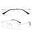 MODFANS Rimless Blue Light Blocking Glasses Men Presbyopia Glasses Reading Blue Light Refractive Correction Transparent Eyewear