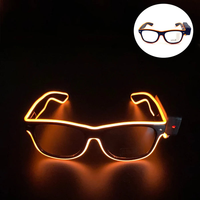 Nouvelles lunettes lumineuses LED sans fil pour festival, rave, soirée, lunettes de soleil mosaïque lumineuses néon, lunettes de club disco