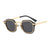 Fashion Small Square Sunglasses for Women Men Retro Tea Brown Punk Shades Vintage Trendy Driving Sun Glasses
