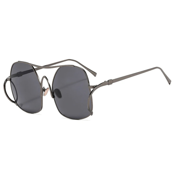 Nouvelles Lunettes de Soleil Ovales de Luxe à Dégradé pour Femmes 2025 Personnalité Double Pont Cadre Design Avancé Lunettes Hommes Tous Styles UV400