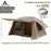 Mount Peak Automatic Large Camping Tent 3-8 People Quick Set Up Ridge Tent with Canopy, Suitable for Outdoor Wilderness Adventur