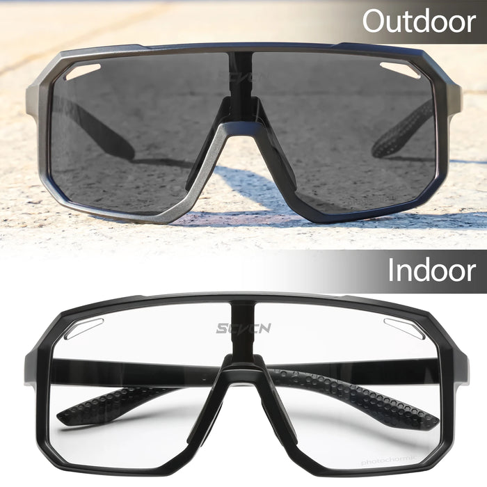 SCVCN Brand Photochromic Cycling Sunglasses UV400 Women Sports Running Eyewear Men Road Mountain Bicycle Glasses Bike Goggles