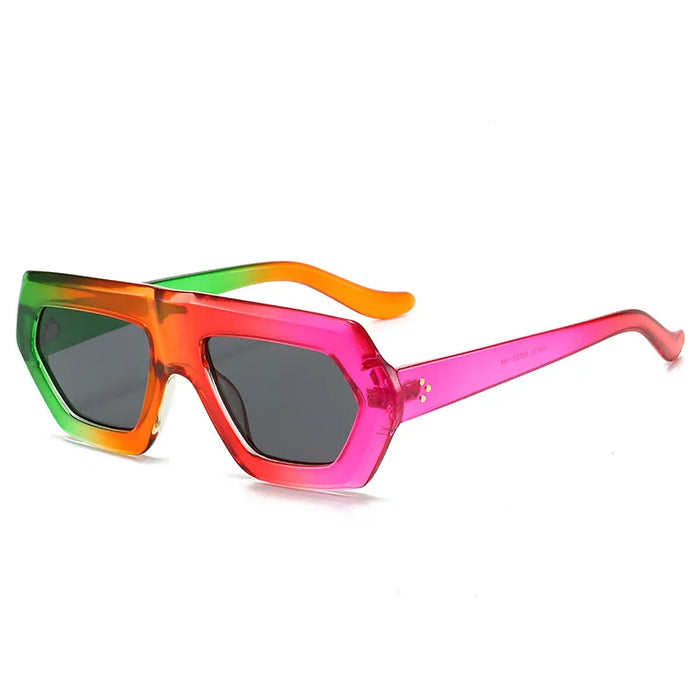 New Irregular Square Sunglasses Women Men Retro Shades Gradient Female Luxury Sun Glasses Fashion Oculos De Sol Feminino UV400