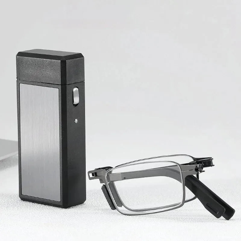 Mini Lighter Size Folding Reading Glasses Men Women Pocket Foldable Presbyopic Eyeglasses Anti Blue Light Hyperopia Glasses Eyes