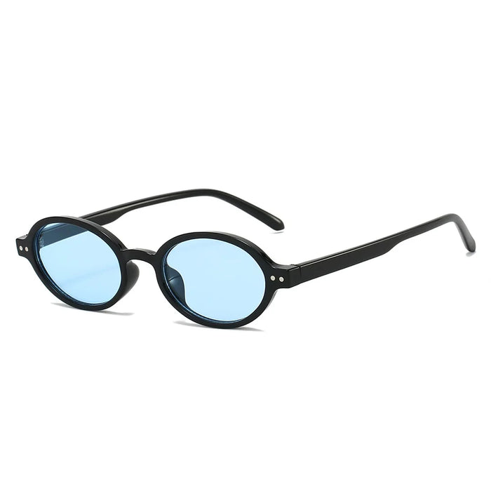 Nuevas Gafas de Sol Pequeñas Ovaladas para Mujer, Gafas de Sol para Hombre, Tonos Retro Femeninos, Gafas con Lentes Transparentes, de Moda para Mujer, UV400