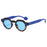 Lunettes de soleil rétro carrées irrégulières pour femmes, petite taille, UV400, verres ronds pour hommes, rivets punk
