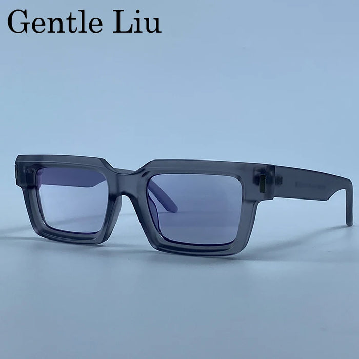 Photochromic Steampunk Square Sunglasses Men 2026 Luxury Designer Vintage Punk Sun Glasses Hip Hop Streetwear Driving Eyewear