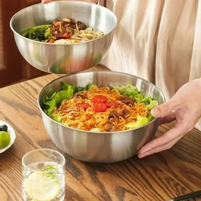 Ensemble de bols en acier inoxydable grande capacité avec balance pour la cuisine, la pâtisserie, le stockage alimentaire – Indispensables de la cuisine, bols mélangeurs