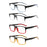 MODFANS Stylish Gradient Rectangle Men's Blue Blackout Reading Glasses, UV Protection, Comfort Spring Hinge Glasses