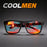 COOLMEN Gafas de sol polarizadas clásicas cuadradas para hombre, pesca, exteriores, conducción, ciclismo, correr, estilo vintage, montura grande, protección UV400