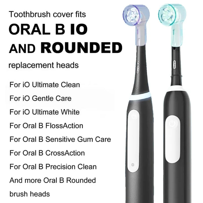 Cubiertas antipolvo para cabezales de cepillos de dientes compatibles con cabezales de repuesto Braun Oral B y protector de cabezales de cepillos de dientes eléctricos serie iO
