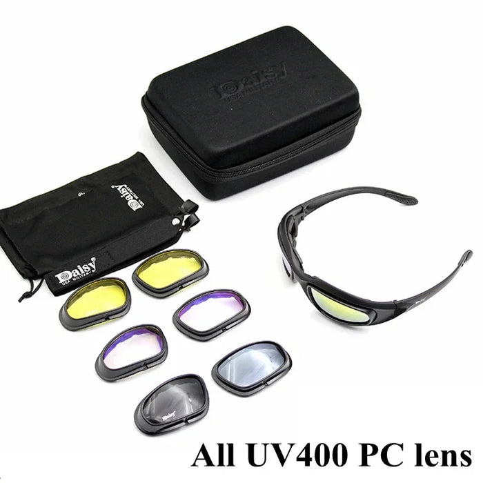 Daisy Gafas de sol tácticas polarizadas para hombre, Airsoft, caza, tiro, protección UV400, desierto, gafas de senderismo
